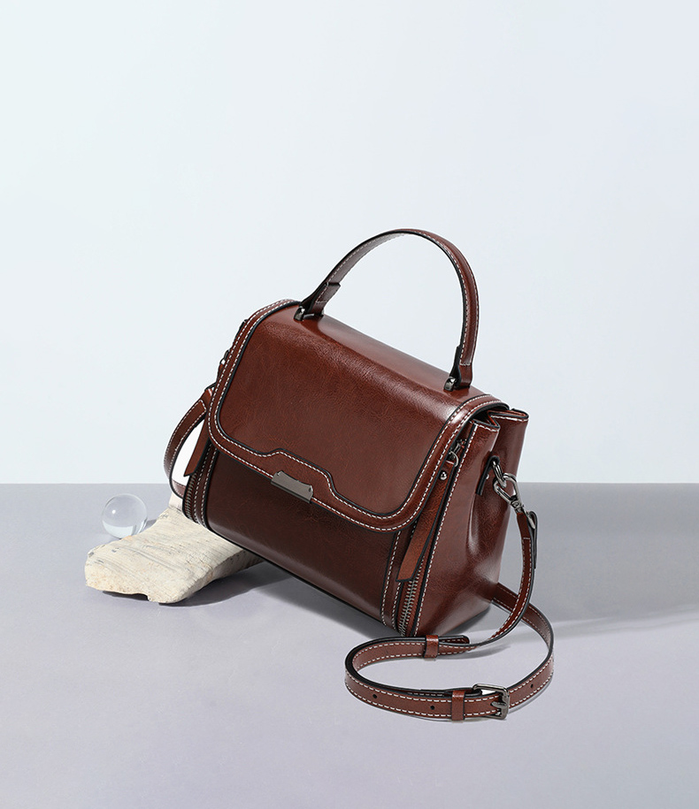 DEEPKEE original nubuck handmade full-grain genuine leather cowhide bag 真皮レトロ手提單肩包 6241 號