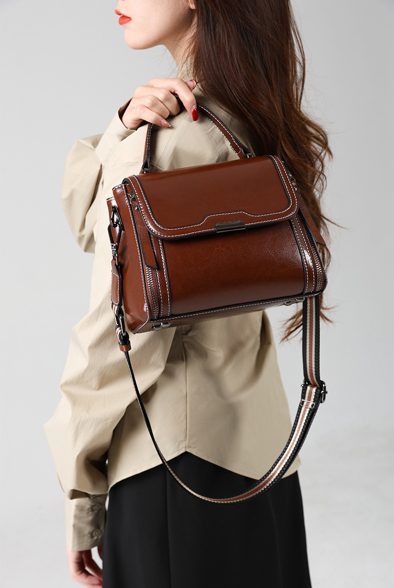 DEEPKEE original nubuck handmade full-grain genuine leather cowhide bag 真皮レトロ手提單肩包 6241 號