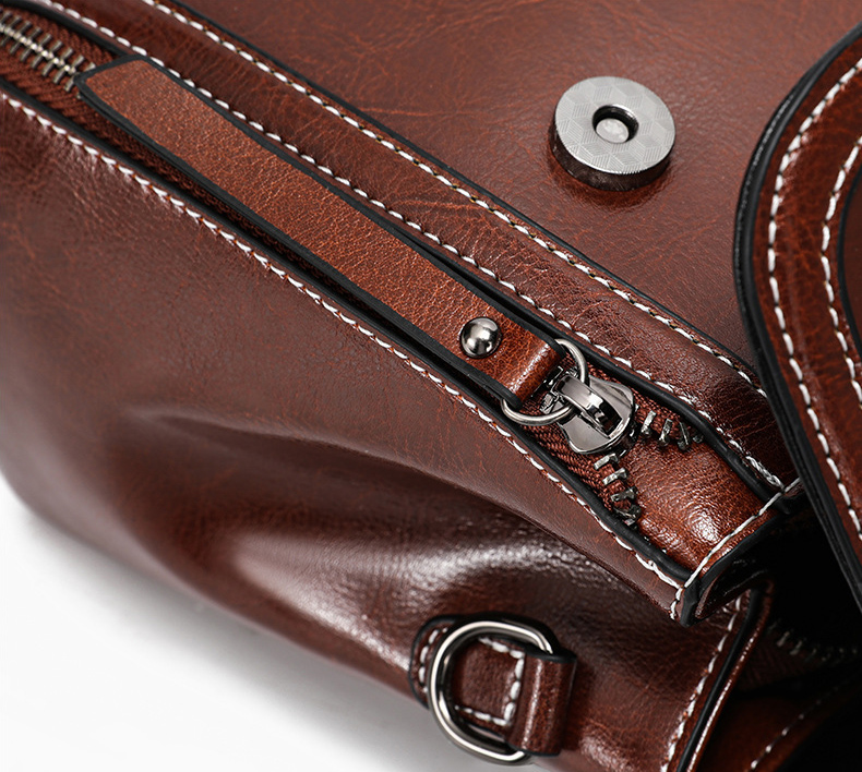 DEEPKEE original nubuck handmade full-grain genuine leather cowhide bag 真皮レトロ手提單肩包 6241 號