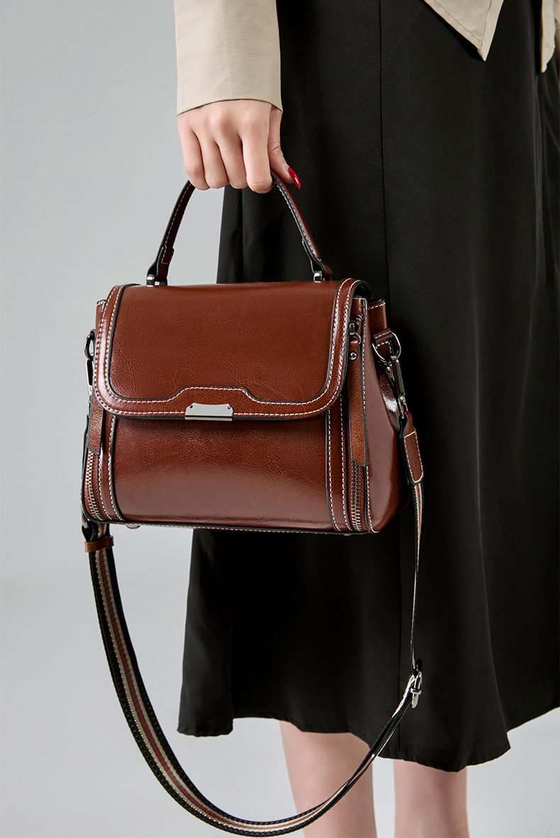 DEEPKEE original nubuck handmade full-grain genuine leather cowhide bag 真皮レトロ手提單肩包 6241 號