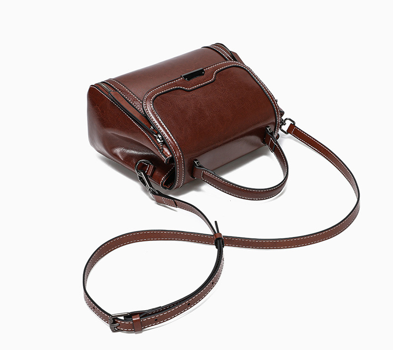 DEEPKEE original nubuck handmade full-grain genuine leather cowhide bag 真皮レトロ手提單肩包 6241 號