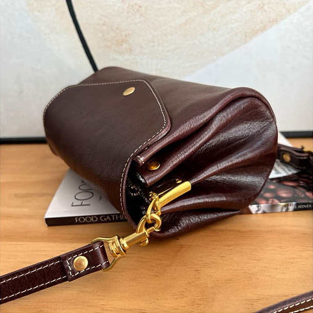 DEEPKEE BAGS 日式製軟皮 植鞣タ牛革の風琴型女包 6528號