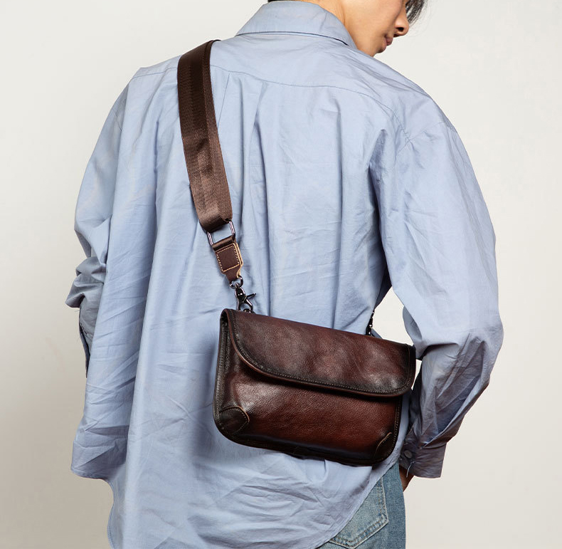 香港狄記皮具 狄記 原創真皮手工 ins郵差包 ins風格包包 頭層牛皮包包 皮革 原創手工真皮 皮件 DEEPKEE 復古真皮手工包