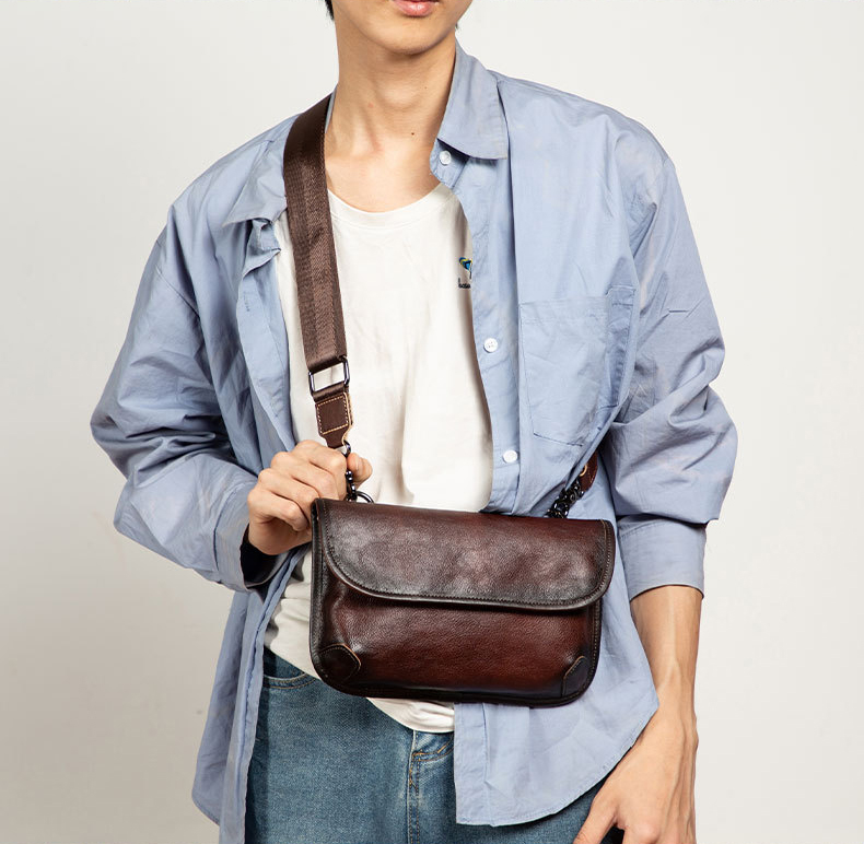 香港狄記皮具 狄記 原創真皮手工 ins郵差包 ins風格包包 頭層牛皮包包 皮革 原創手工真皮 皮件 DEEPKEE 復古真皮手工包