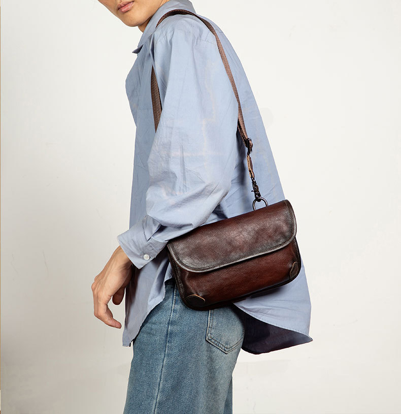 香港狄記皮具 狄記 原創真皮手工 ins郵差包 ins風格包包 頭層牛皮包包 皮革 原創手工真皮 皮件 DEEPKEE 復古真皮手工包