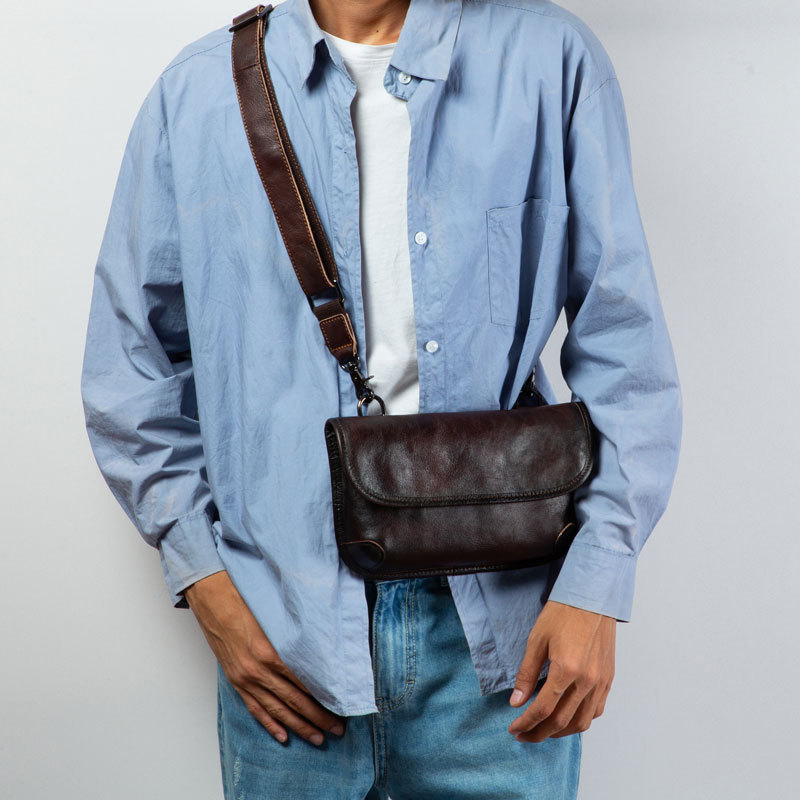 香港狄記皮具 狄記 原創真皮手工 ins郵差包 ins風格包包 頭層牛皮包包 皮革 原創手工真皮 皮件 DEEPKEE 復古真皮手工包