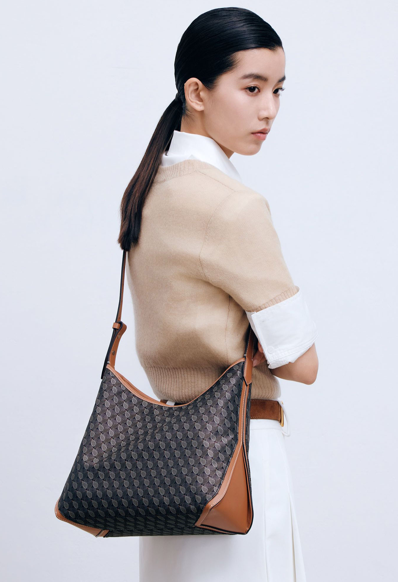 DEEPKEE original nubuck handmade full-grain genuine leather cowhide bag 幸運錦囊 hobo 老花包 6607 號