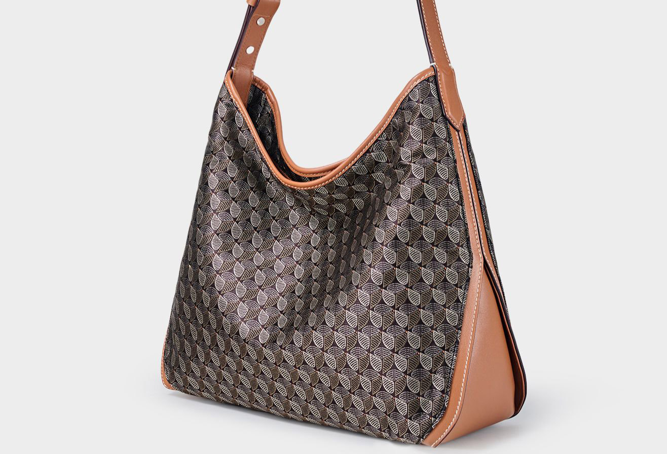 DEEPKEE original nubuck handmade full-grain genuine leather cowhide bag 幸運錦囊 hobo 老花包 6607 號