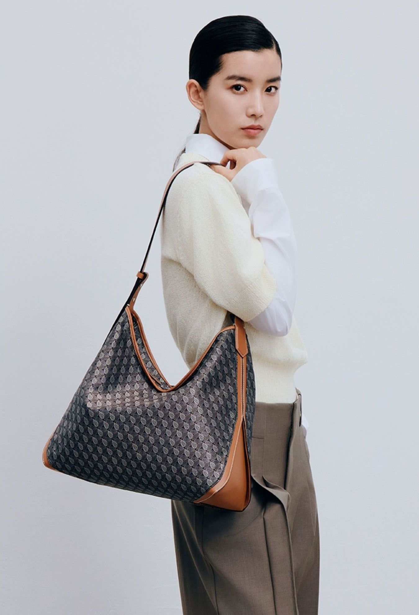 DEEPKEE original nubuck handmade full-grain genuine leather cowhide bag 幸運錦囊 hobo 老花包 6607 號