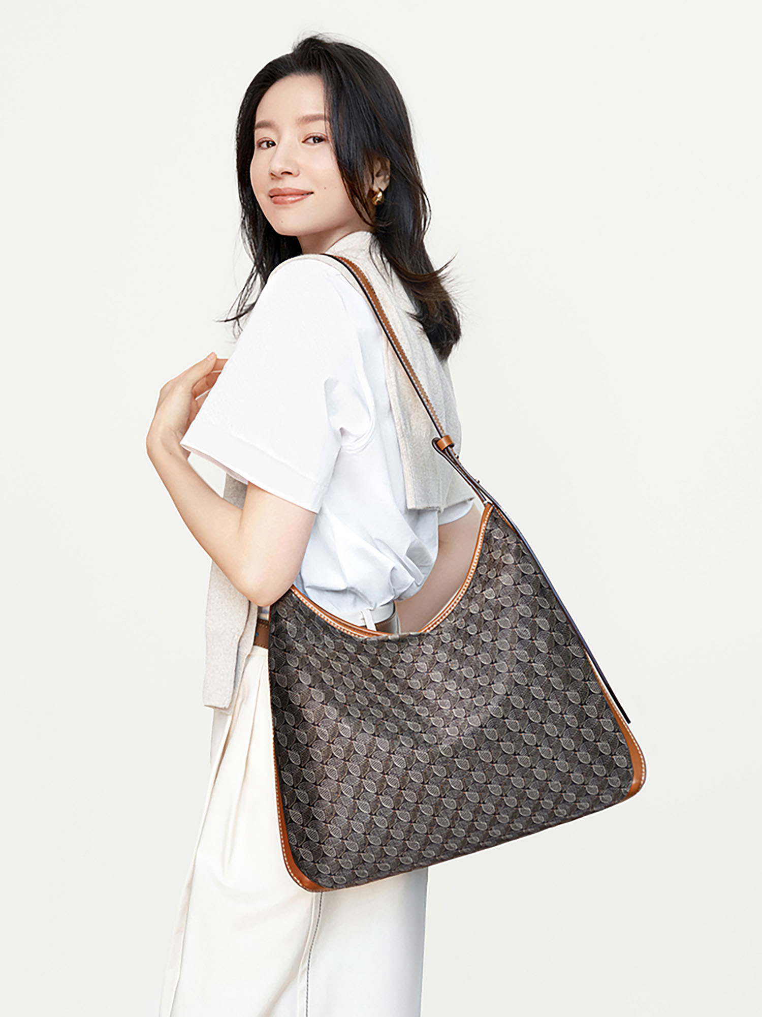 DEEPKEE original nubuck handmade full-grain genuine leather cowhide bag 幸運錦囊 hobo 老花包 6607 號