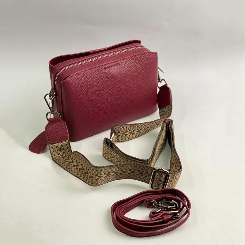 DEEPKEE original nubuck handmade full-grain genuine leather cowhide bag 真皮女包小方包高級感斜挎包時尚百搭 6716 號