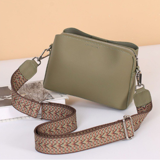 DEEPKEE original nubuck handmade full-grain genuine leather cowhide bag 真皮女包小方包高級感斜挎包時尚百搭 6716 號