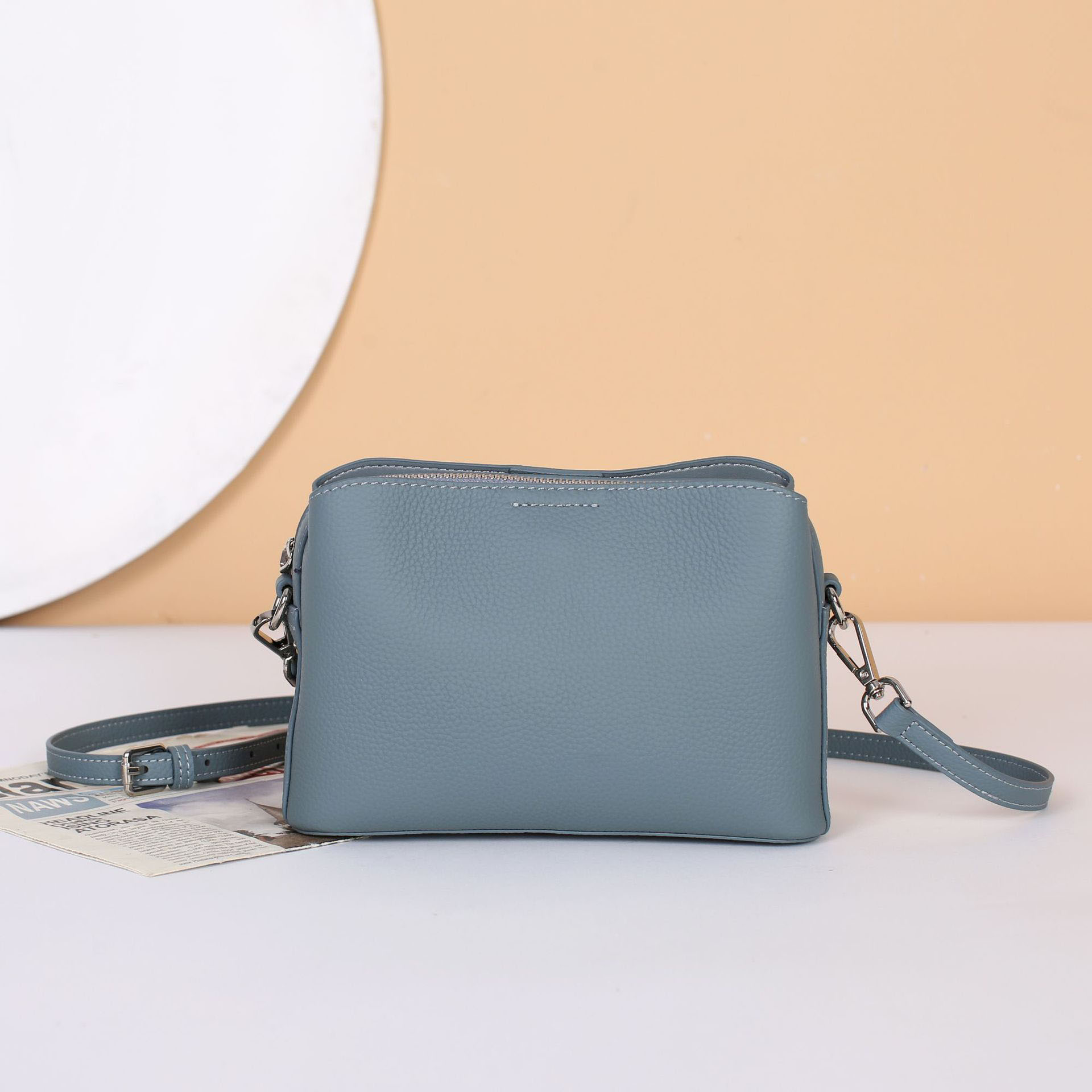 DEEPKEE original nubuck handmade full-grain genuine leather cowhide bag 真皮女包小方包高級感斜挎包時尚百搭 6716 號