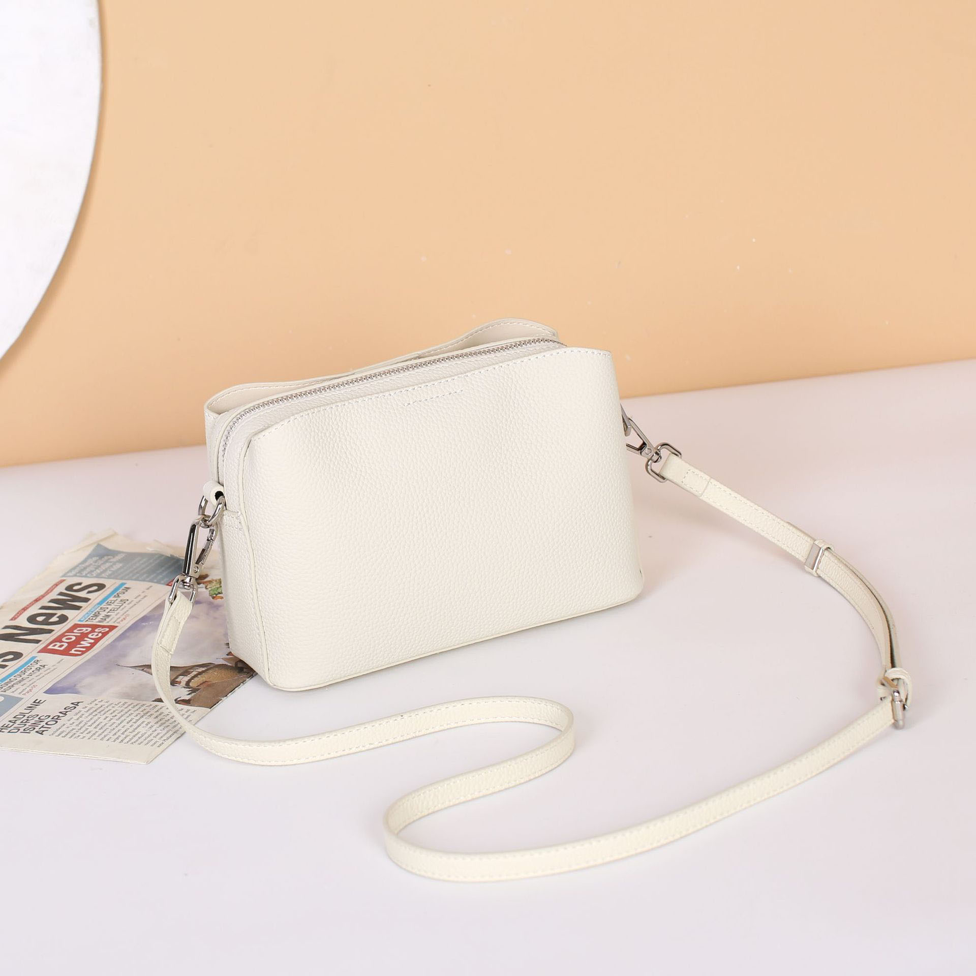 DEEPKEE original nubuck handmade full-grain genuine leather cowhide bag 真皮女包小方包高級感斜挎包時尚百搭 6716 號