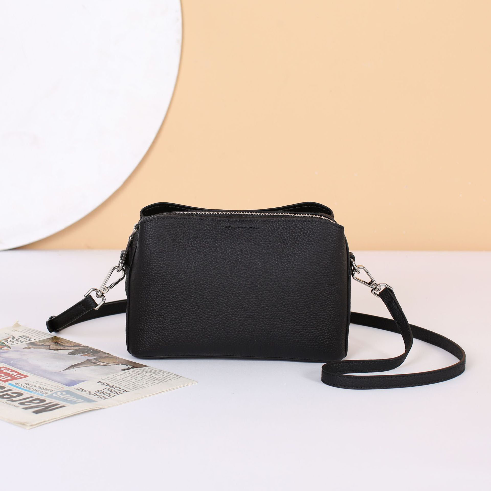 DEEPKEE original nubuck handmade full-grain genuine leather cowhide bag 真皮女包小方包高級感斜挎包時尚百搭 6716 號