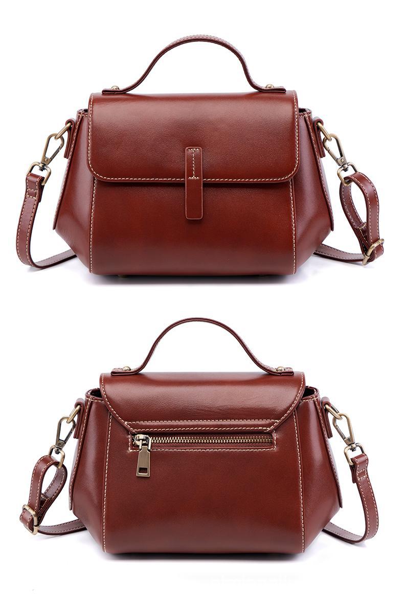 DEEPKEE original nubuck handmade full-grain genuine leather cowhide bag 牛皮貝殼女包 7143-D 號