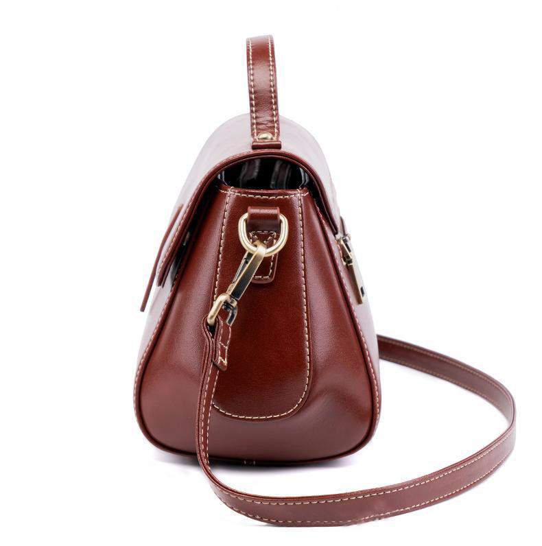 DEEPKEE original nubuck handmade full-grain genuine leather cowhide bag 牛皮貝殼女包 7143-D 號