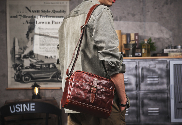 香港狄記皮具 狄記 原創真皮手工 ins郵差包 ins風格包包 頭層牛皮包包 皮革 原創手工真皮 皮件 DEEPKEE 復古真皮手工包