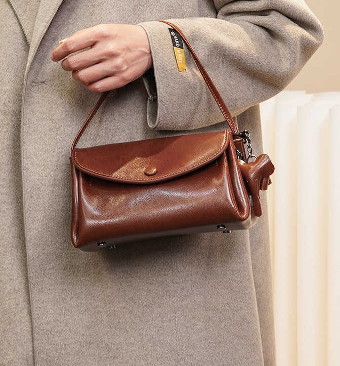 DEEPKEE original nubuck handmade full-grain genuine leather cowhide bag 時尚萬用真皮小包 7399 號