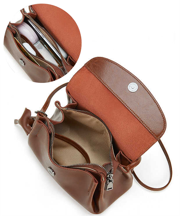 DEEPKEE original nubuck handmade full-grain genuine leather cowhide bag 時尚萬用真皮小包 7399 號