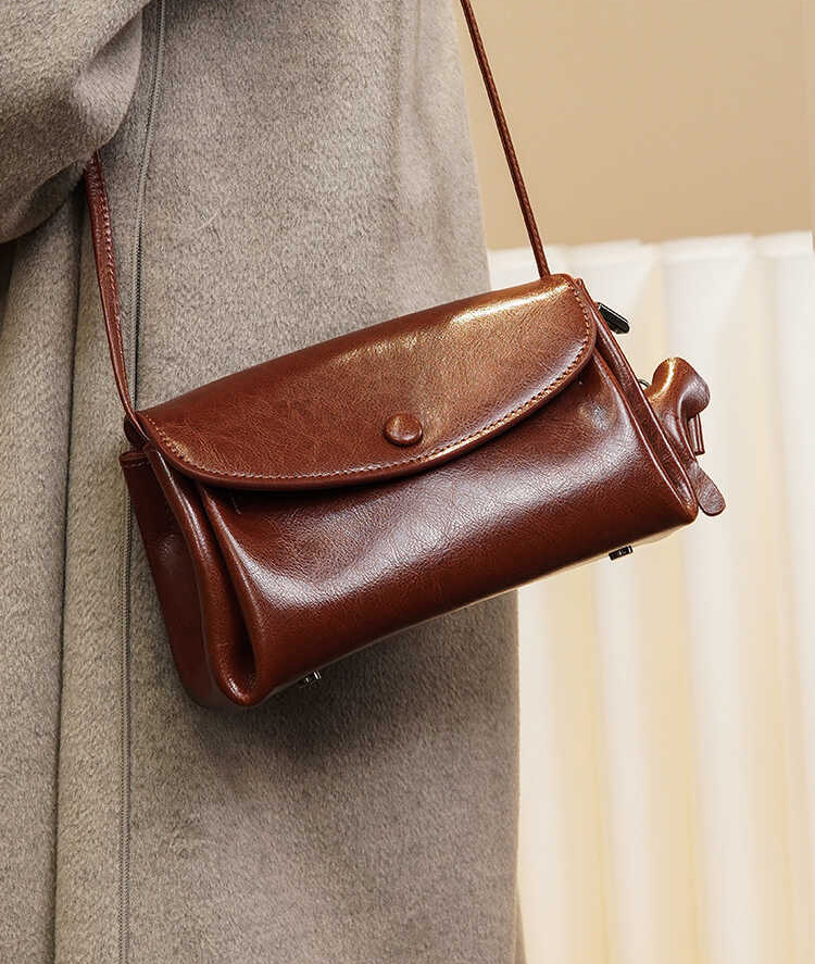 DEEPKEE original nubuck handmade full-grain genuine leather cowhide bag 時尚萬用真皮小包 7399 號