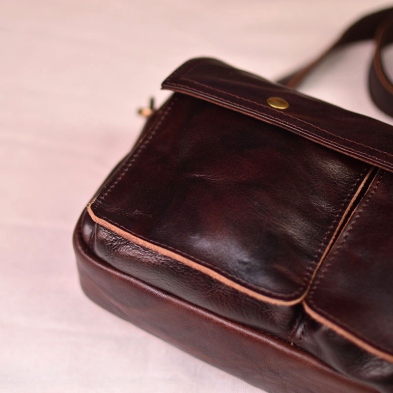 香港狄記皮具 狄記 原創真皮手工 ins郵差包 ins風格包包 頭層牛皮包包 皮革 原創手工真皮 皮件 DEEPKEE 復古真皮手工包