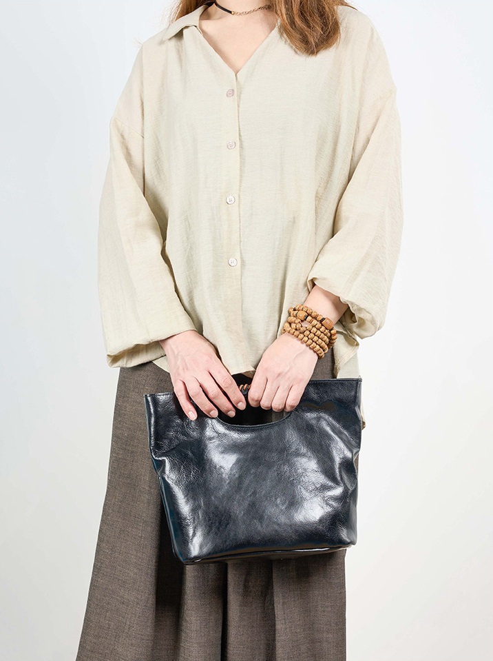 DEEPKEE 復古頭層樹膏植鞣牛皮女士包袋 質感真皮軟包 78817 號