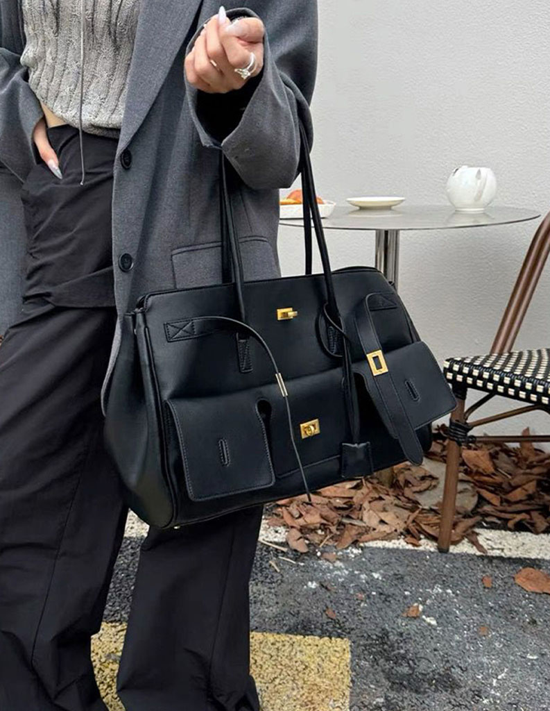 deepkee-8008 original nubuck handmade full-grain genuine leather cowhide bag deepkee-8008-機車翅膀包皮單肩托特包 8008號