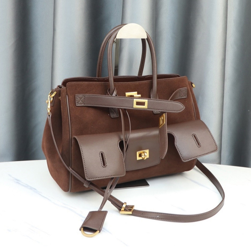 deepkee-8008 original nubuck handmade full-grain genuine leather cowhide bag deepkee-8008-機車翅膀包皮單肩托特包 8008號