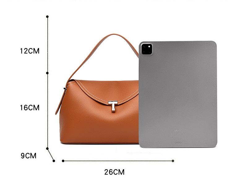 DEEPKEE original nubuck handmade full-grain genuine leather cowhide bag T 字鎖扣紋理感皮革手拿包 8093 號