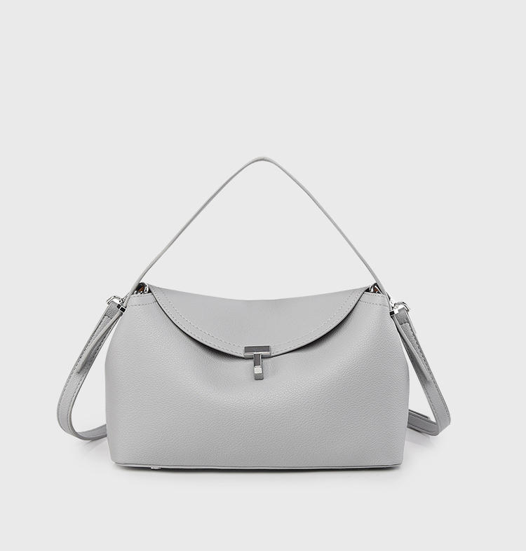 DEEPKEE original nubuck handmade full-grain genuine leather cowhide bag T 字鎖扣紋理感皮革手拿包 8093 號