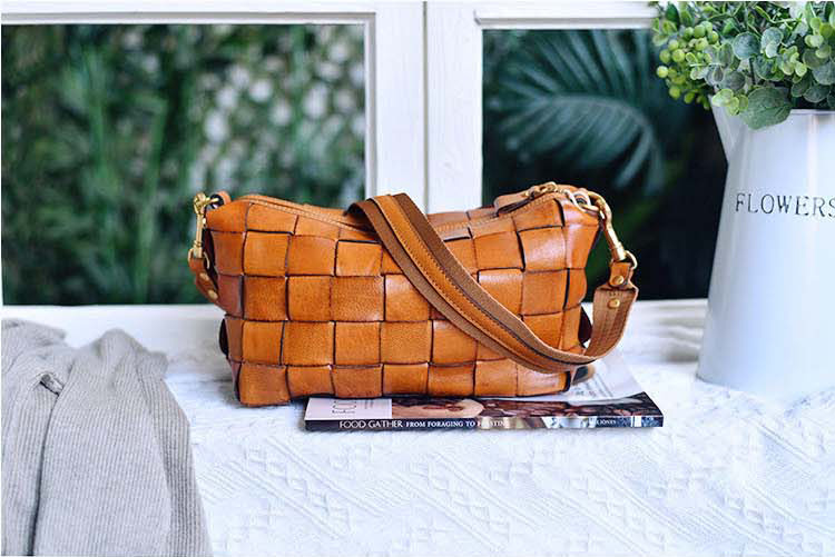 DEEPKEE 復古手作り編み込み單肩包 859 號