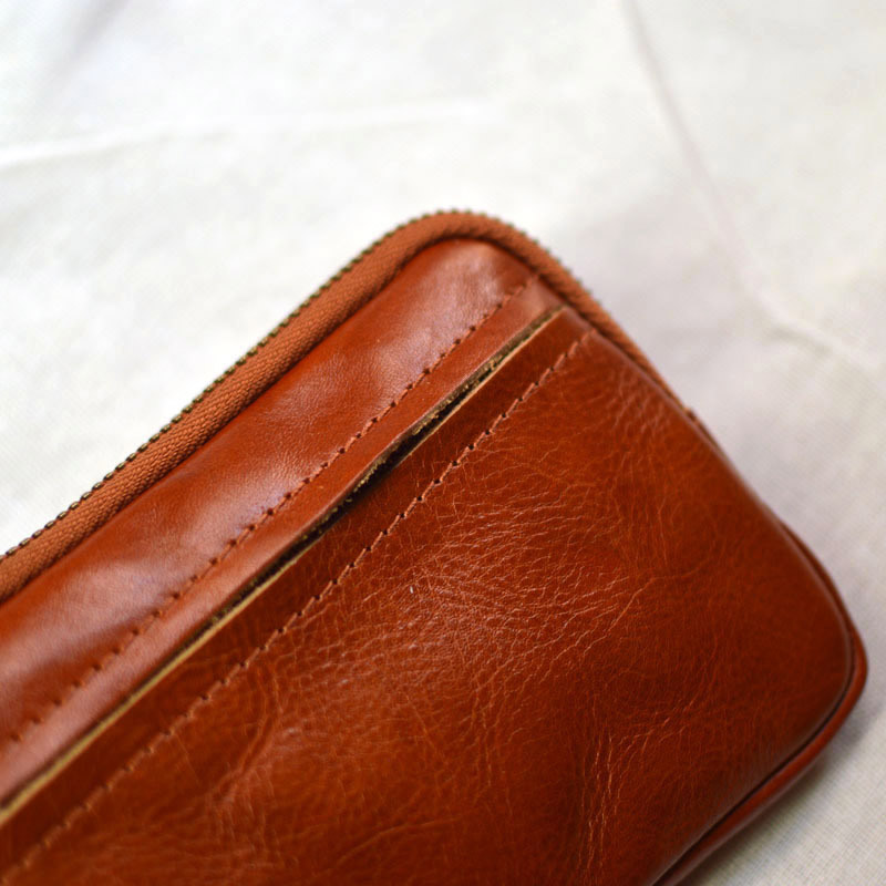 DEEPKEE original nubuck handmade full-grain genuine leather cowhide bag 復古手工真皮錢包手拿包 86005 號