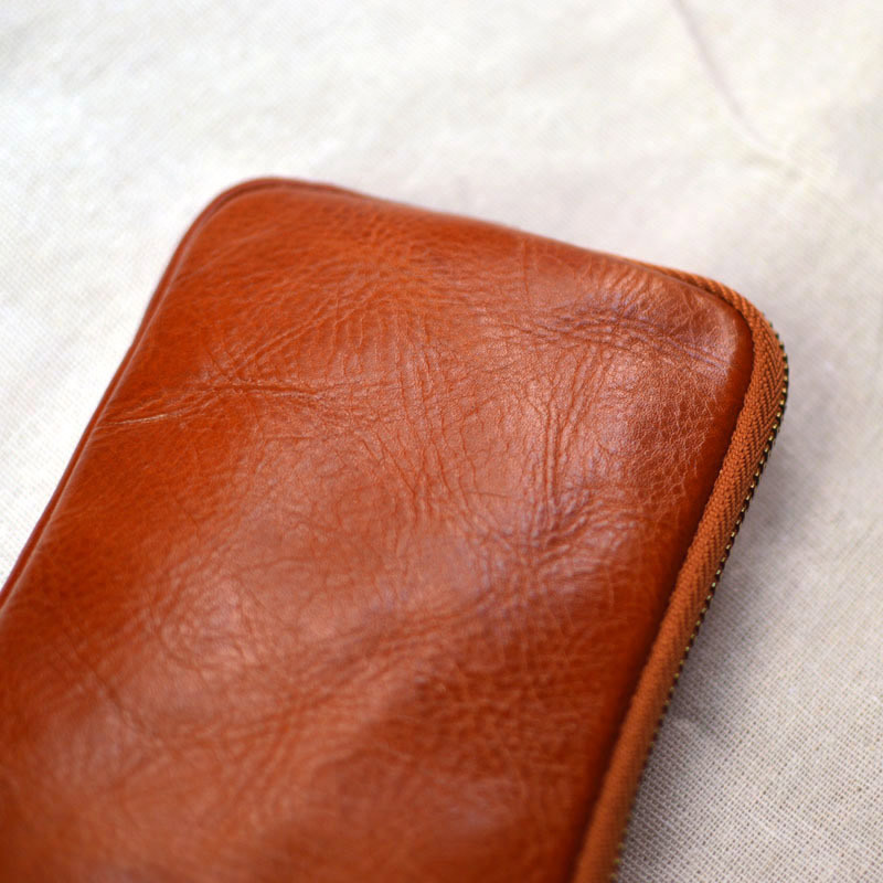 DEEPKEE original nubuck handmade full-grain genuine leather cowhide bag 復古手工真皮錢包手拿包 86005 號