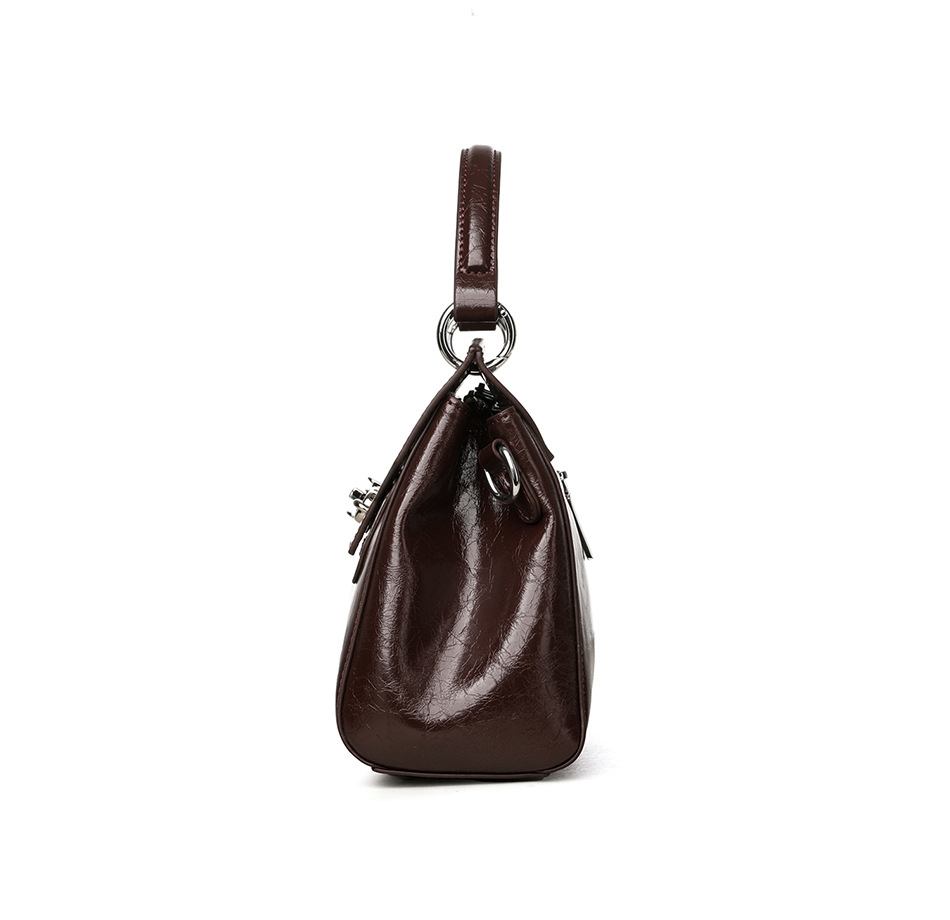 DEEPKEE original nubuck handmade full-grain genuine leather cowhide bag 真皮凱莉包女士高級輕奢單肩包通勤簡約手提女包 88-11 號
