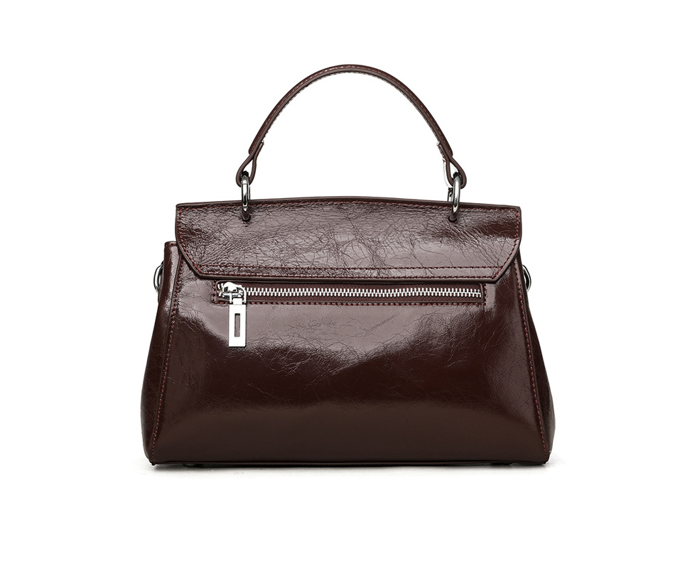 DEEPKEE original nubuck handmade full-grain genuine leather cowhide bag 真皮凱莉包女士高級輕奢單肩包通勤簡約手提女包 88-11 號