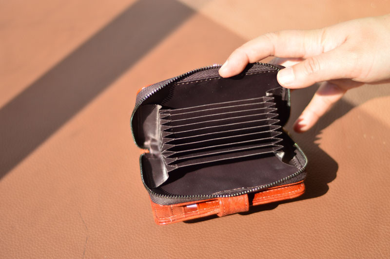 DEEPKEE original nubuck handmade full-grain genuine leather cowhide bag 復古女士短款錢包拉鍊真皮錢夾 8805 號