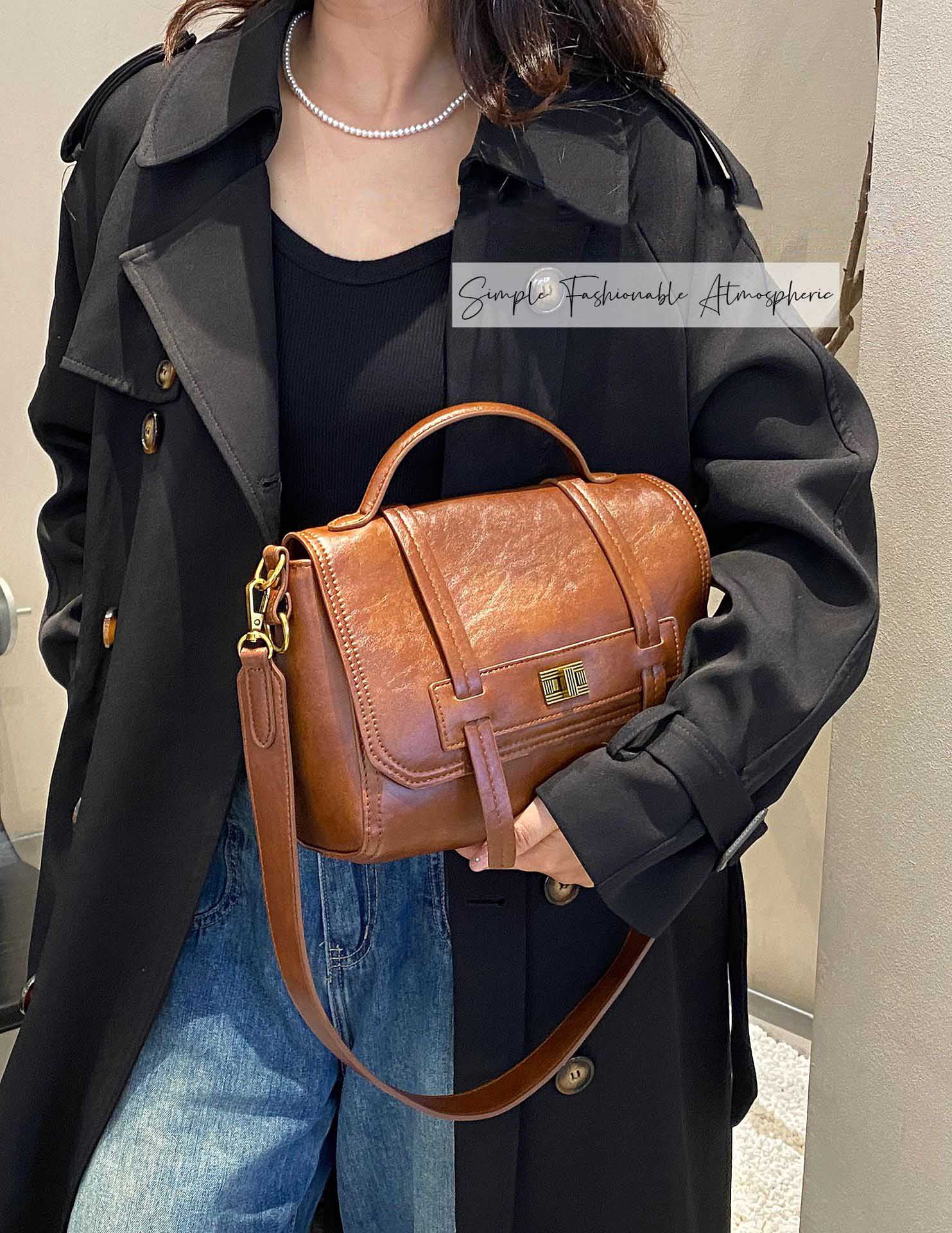 香港狄記皮具 狄記 原創真皮手工 ins郵差包 ins風格包包 頭層牛皮包包 皮革 原創手工真皮 皮件 DEEPKEE 復古真皮手工包