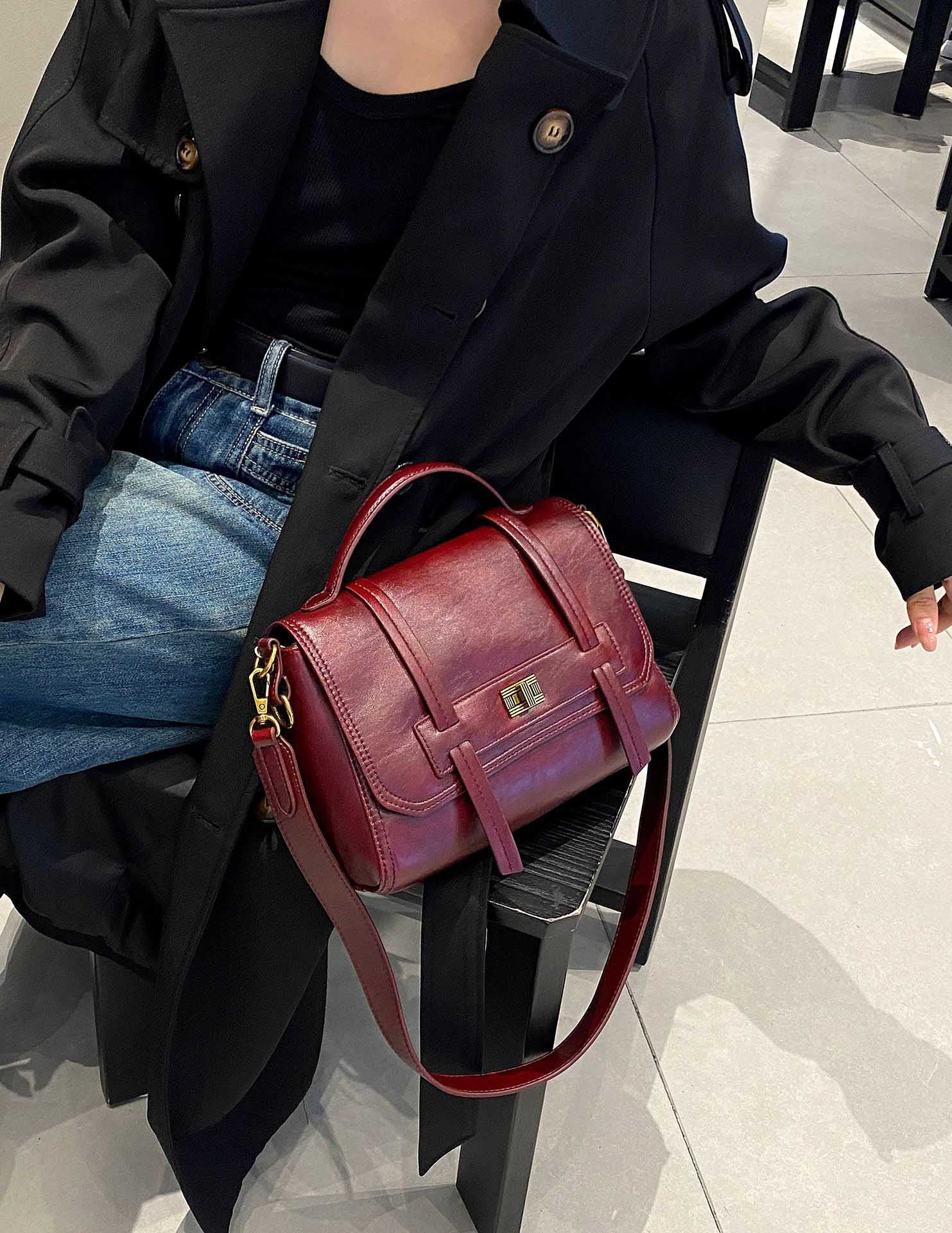 香港狄記皮具 狄記 原創真皮手工 ins郵差包 ins風格包包 頭層牛皮包包 皮革 原創手工真皮 皮件 DEEPKEE 復古真皮手工包