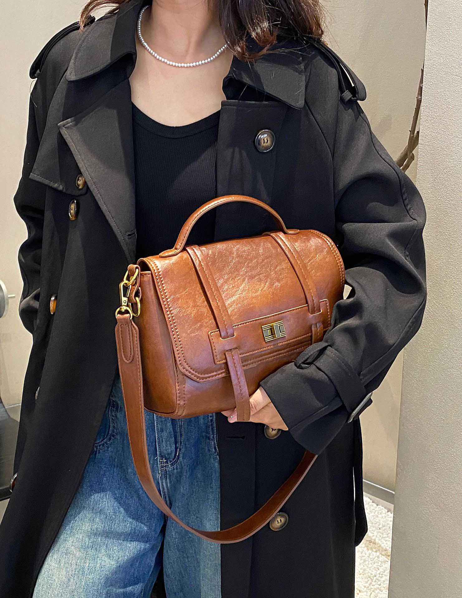 香港狄記皮具 狄記 原創真皮手工 ins郵差包 ins風格包包 頭層牛皮包包 皮革 原創手工真皮 皮件 DEEPKEE 復古真皮手工包