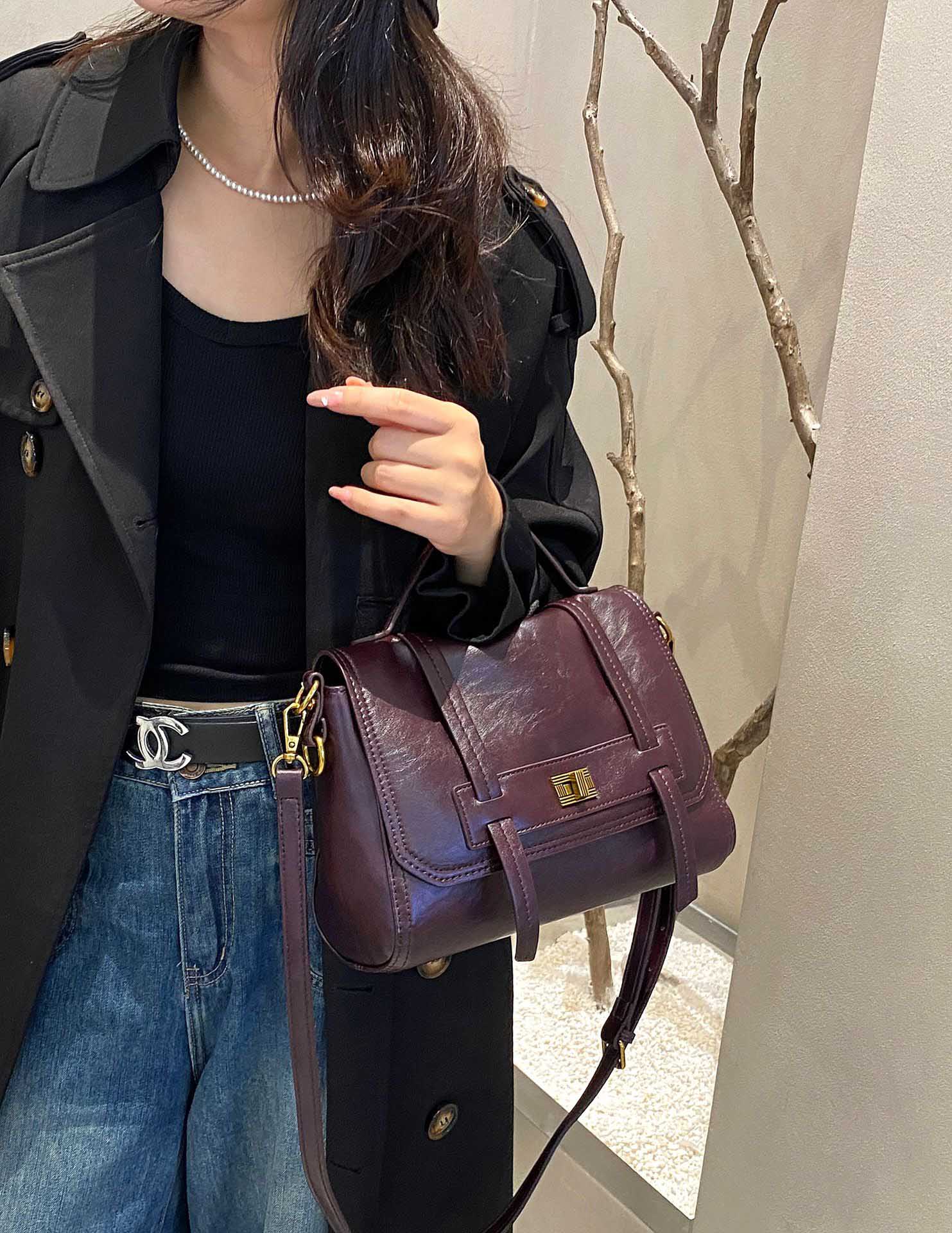 香港狄記皮具 狄記 原創真皮手工 ins郵差包 ins風格包包 頭層牛皮包包 皮革 原創手工真皮 皮件 DEEPKEE 復古真皮手工包