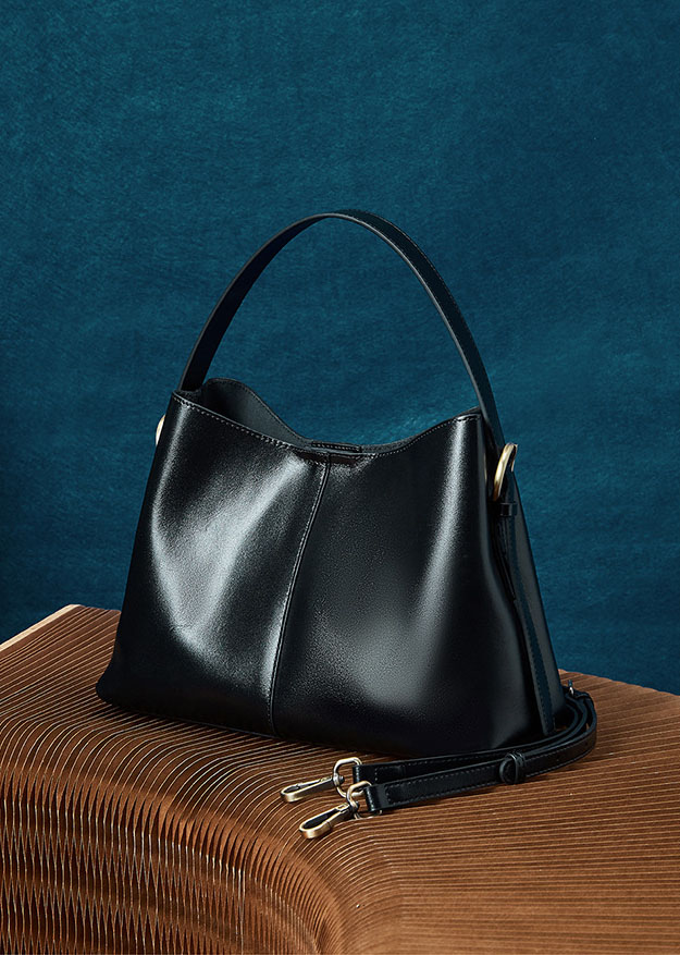 DEEPKEE 新款細紋油蠟牛皮單肩斜挎包 891 號