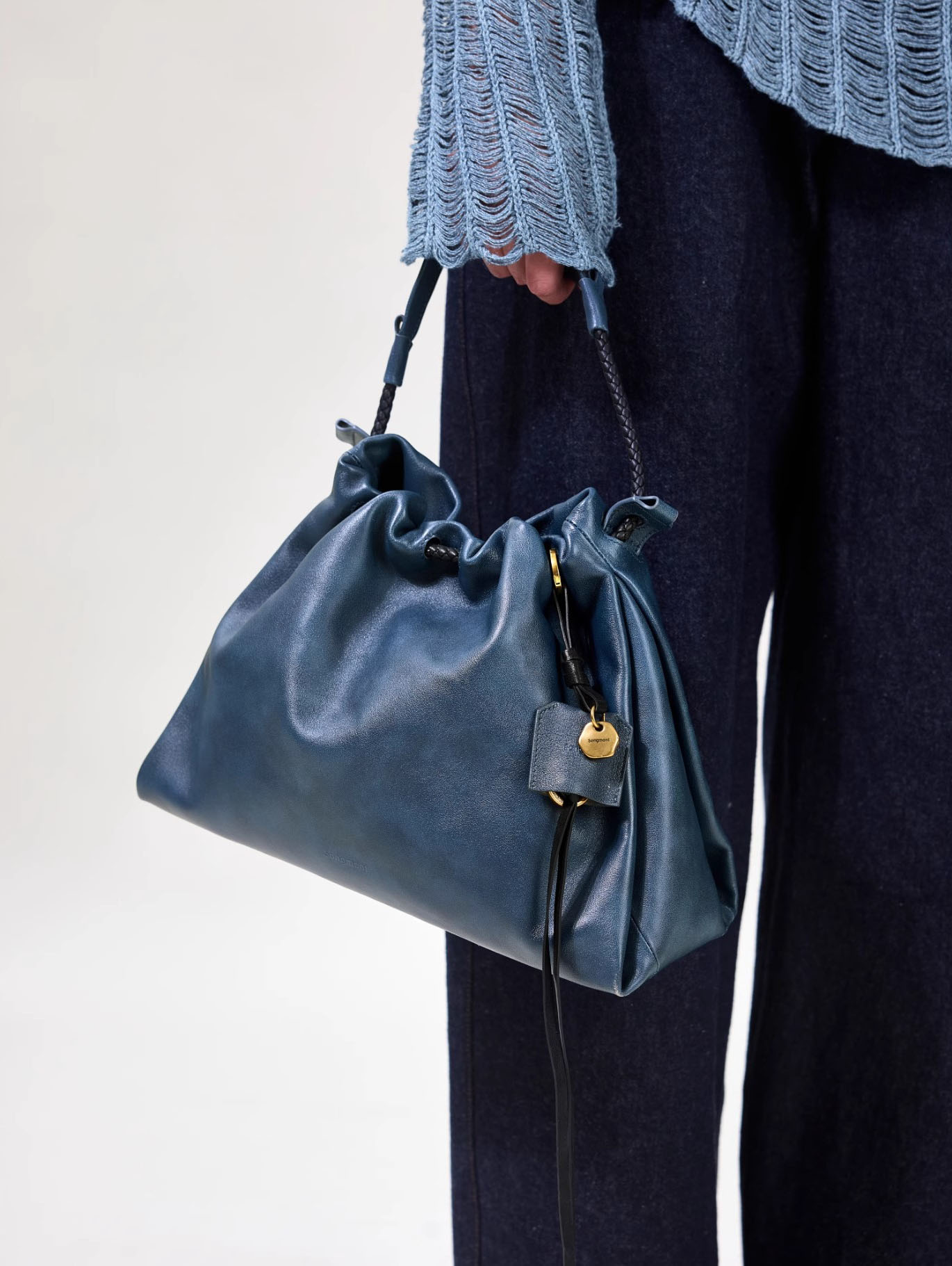 DEEPKEE original nubuck handmade full-grain genuine leather cowhide bag 頭層牛皮流浪包 8965 號