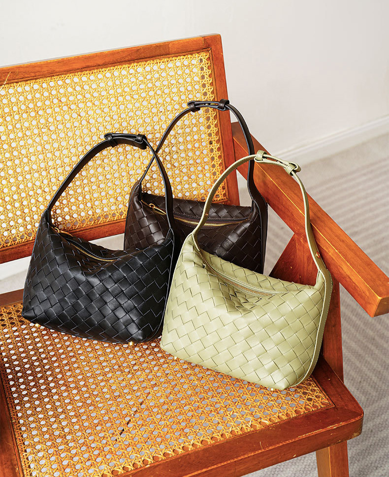 DEEPKEE BAGS | 職人技 純小羊皮ン編み織手提包 90102號