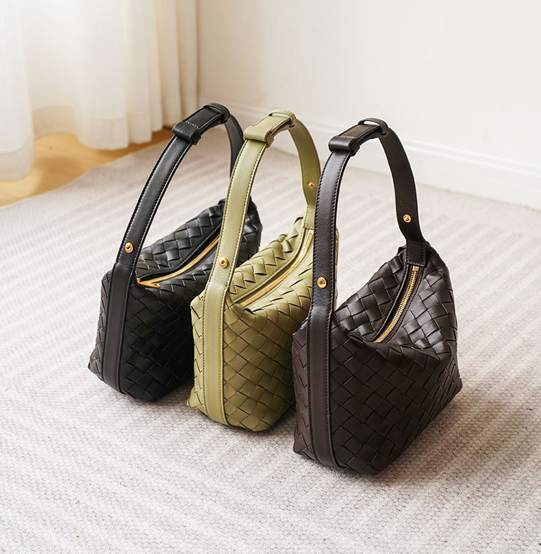 DEEPKEE BAGS | 職人技 純小羊皮ン編み織手提包 90102號