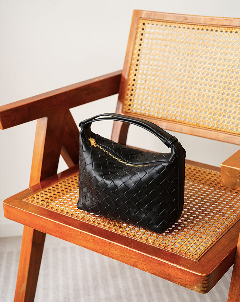 DEEPKEE BAGS | 職人技 純小羊皮ン編み織手提包 90102號