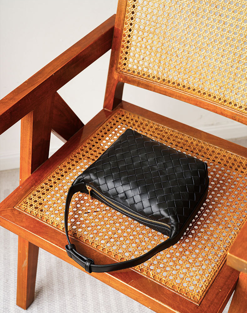 DEEPKEE BAGS | 職人技 純小羊皮ン編み織手提包 90102號