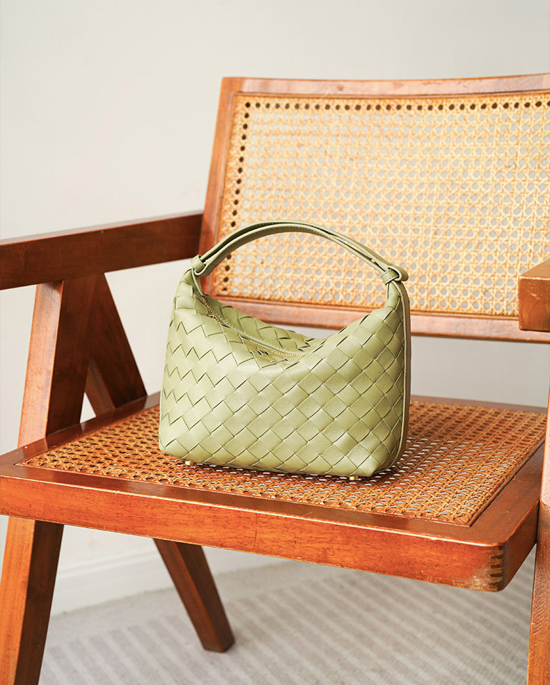 DEEPKEE BAGS | 職人技 純小羊皮ン編み織手提包 90102號