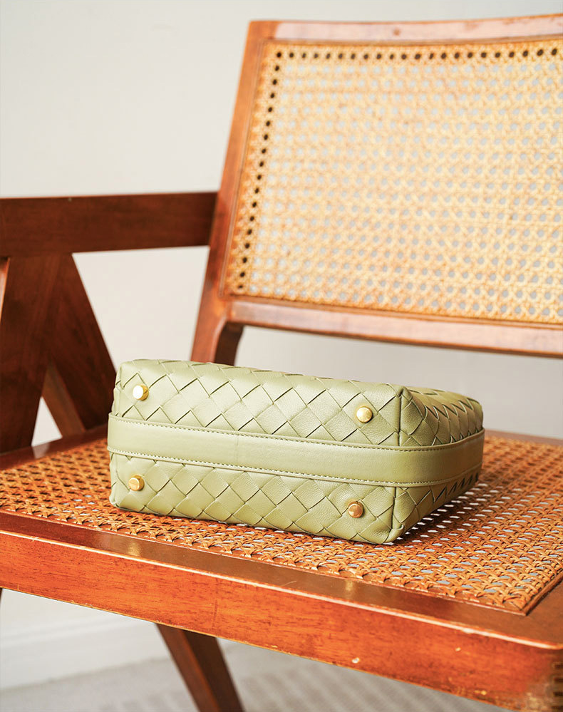 DEEPKEE BAGS | 職人技 純小羊皮ン編み織手提包 90102號