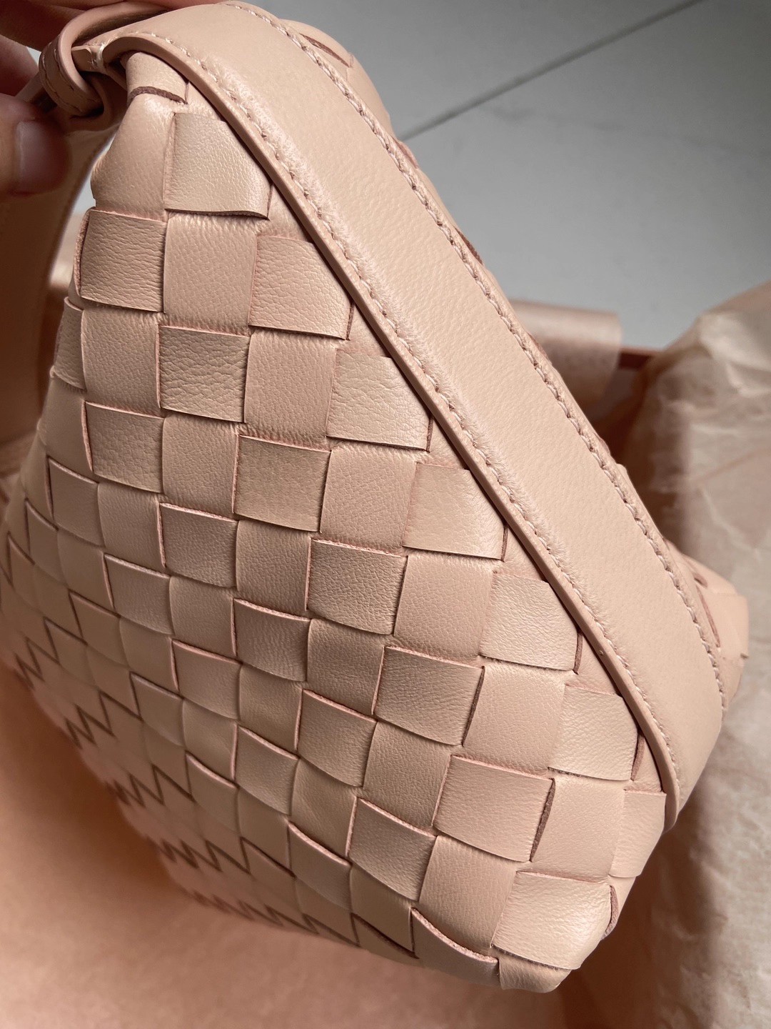 DEEPKEE BAGS | 職人技 純小羊皮ン編み織手提包 90102號